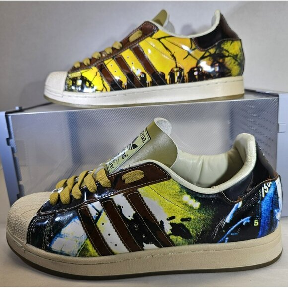 Vintage Limited Edition Adidas Men 35th Anniversary LEE QUINONES Sneaker Sz 8.5 - Picture 1 of 16